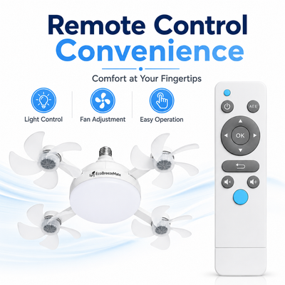 EcoBreezeMate™ LED Socket Fan