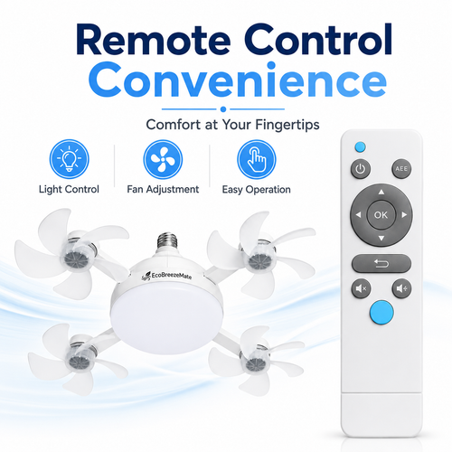 EcoBreezeMate™ LED Socket Fan